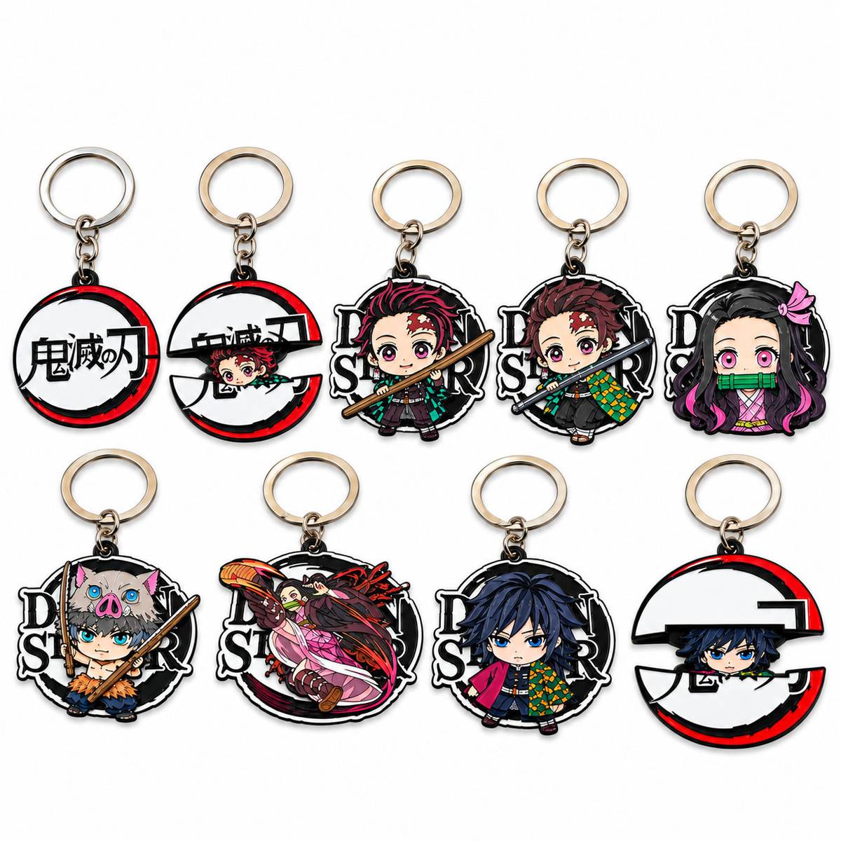 🔥 Llaveros Kimetsu no Yaiba/ Demon slayer tipo Spinner