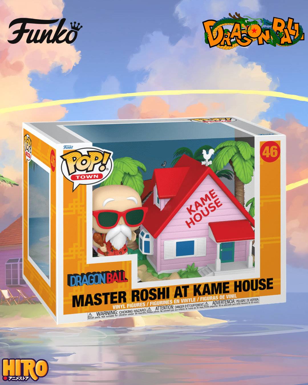 Funko Pop Town Dragon Ball – Master Roshi at Kame House #46