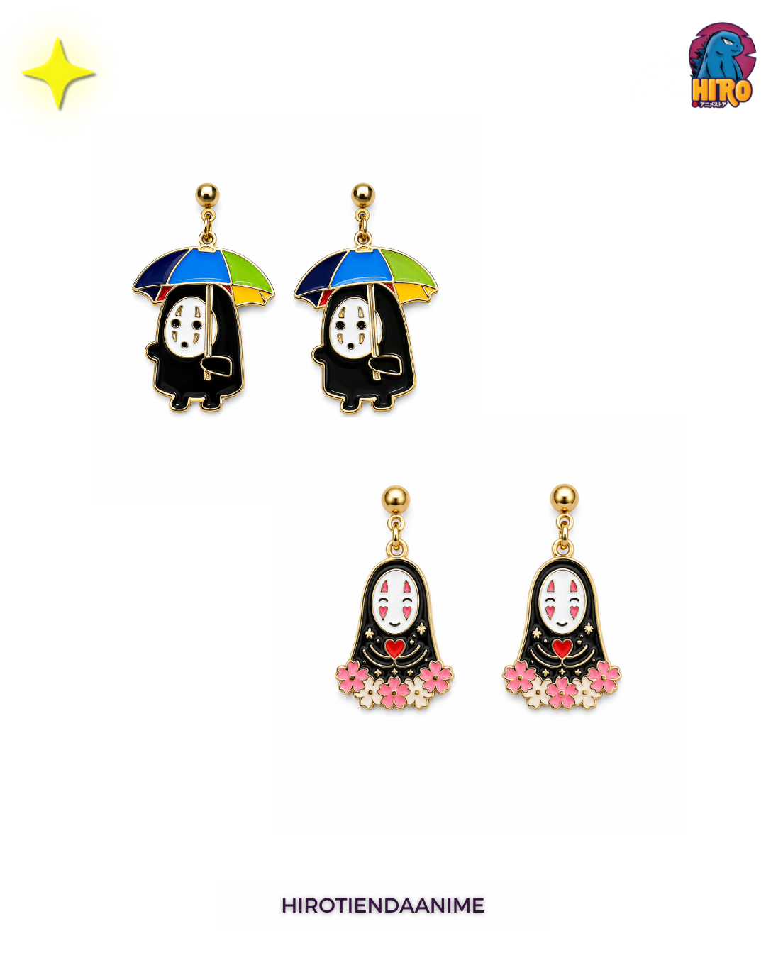 Aretes Sin Cara – Espíritu de las Flores y la Lluvia