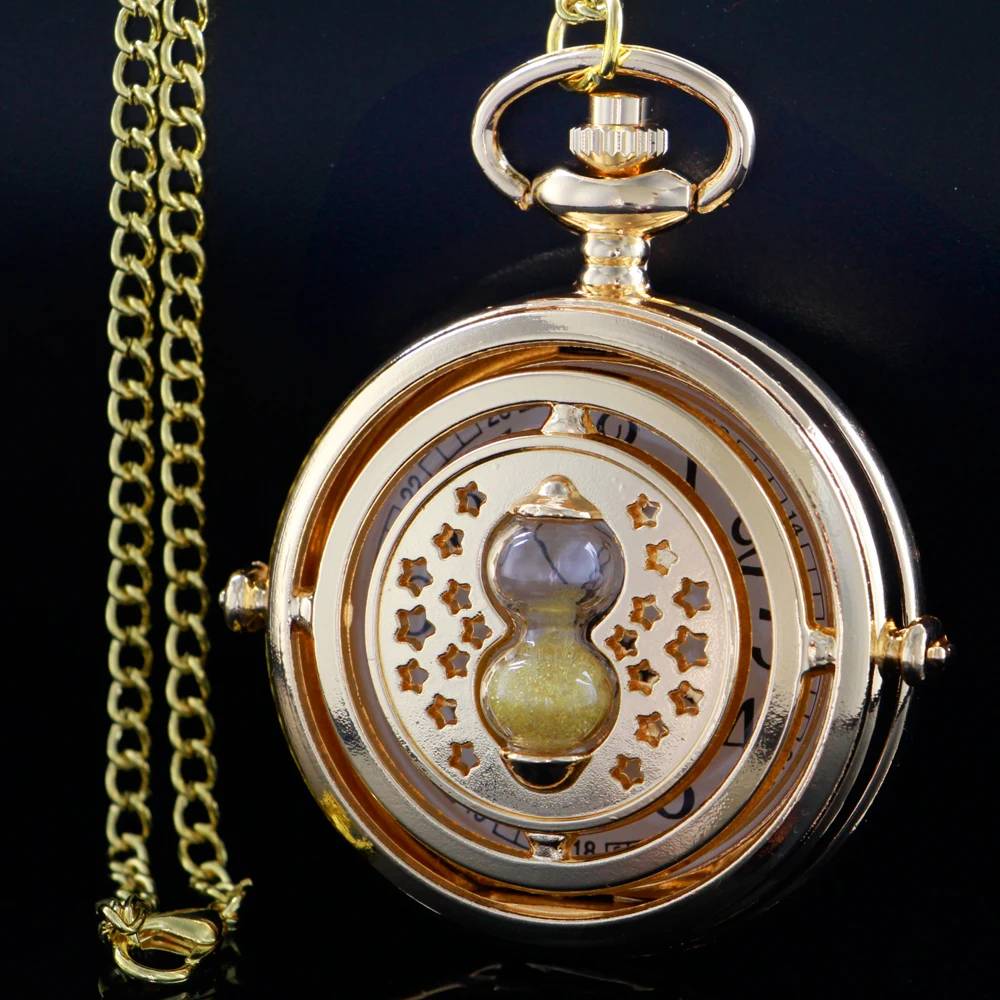 Reloj colgante estilo dorado con cadena – Harry Potter
