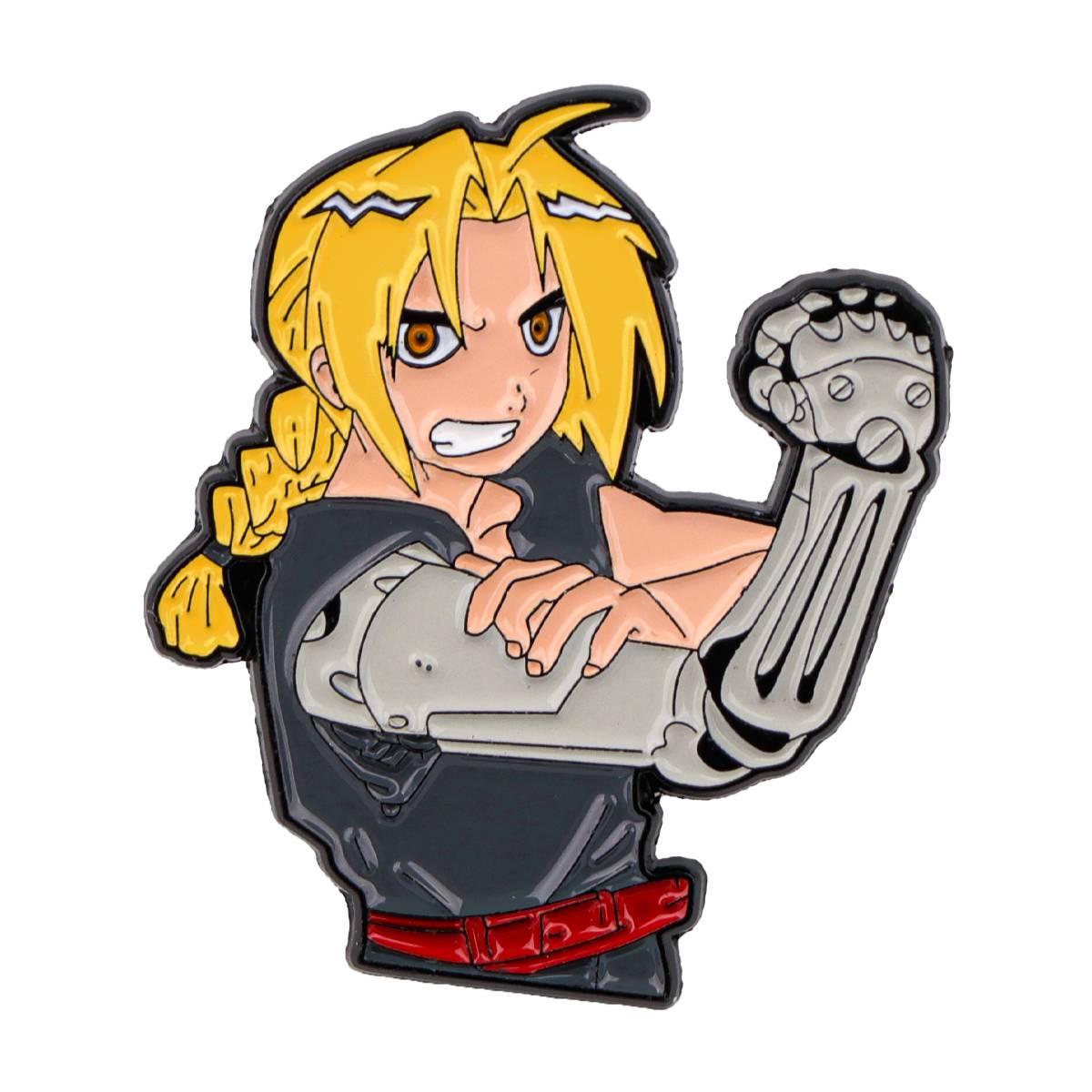 Pin esmaltado Edward Elric con brazo mecánico – Fullmetal Alchemist