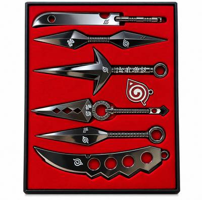 Set de 7 piezas Kunai y Shuriken Naruto – Naruto Shippuden