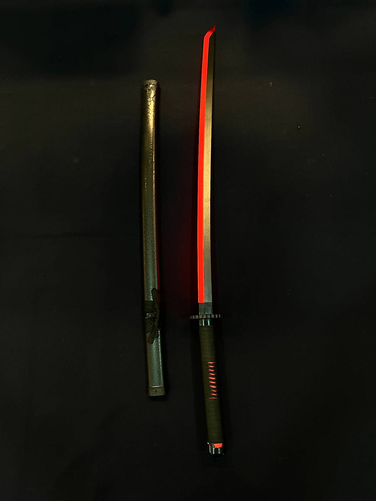 Katana Madera Con Luces Led Serpiente Ninja-Cosplay