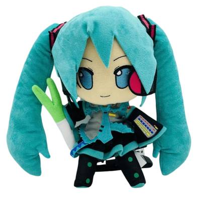 Peluche Hatsune Miku con trenzas y guante verde – Hatsune Miku