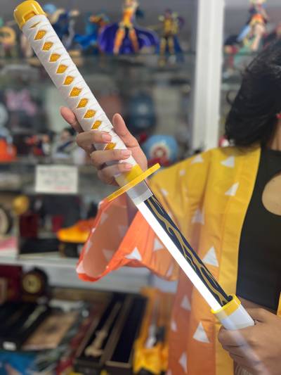 Katana Madera Con Luces Led Kimetsu no Yaiba-Cosplay