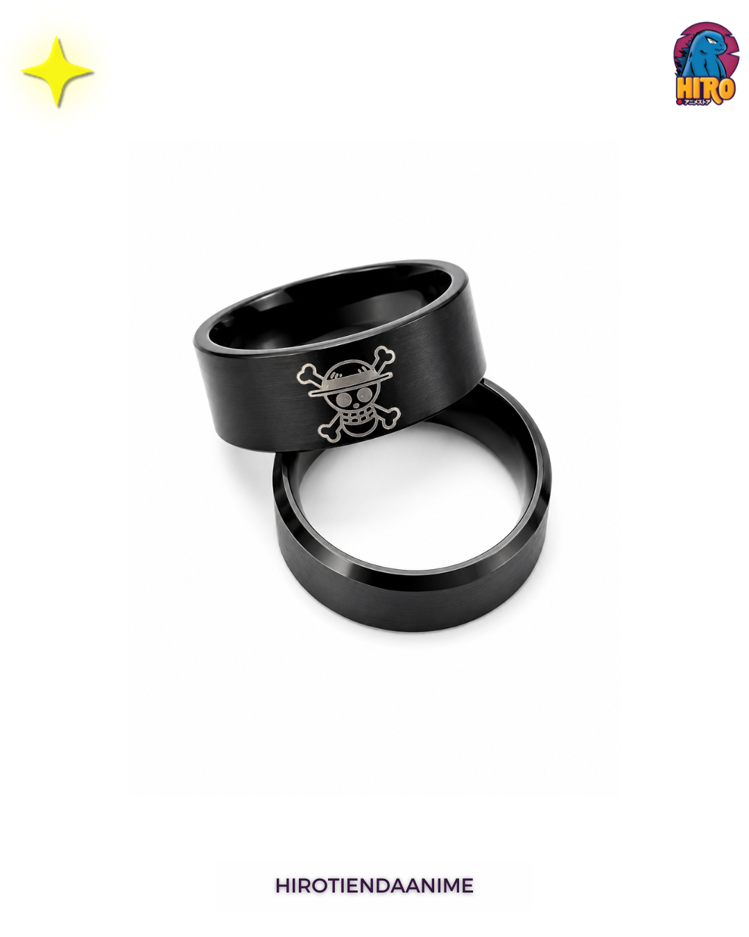 Anillo One Piece Jolly Roger Negro