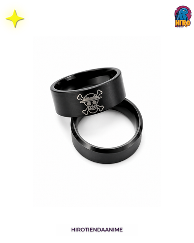 Anillo One Piece Jolly Roger Negro