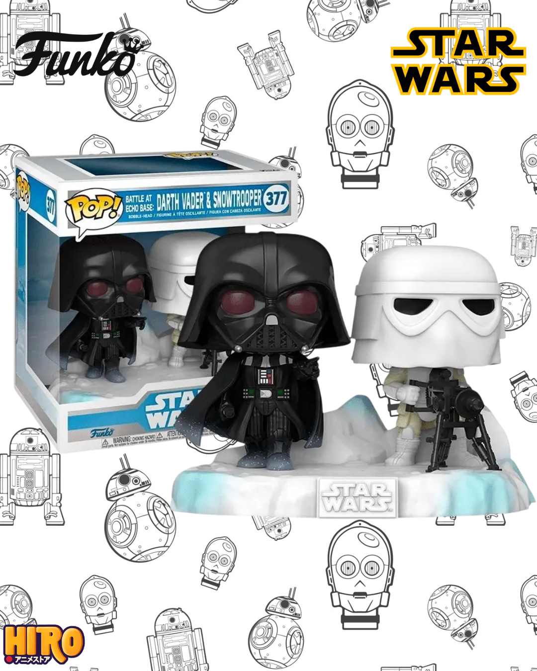 Funko Pop Darth Vader & Snowtrooper 377- Star Wars