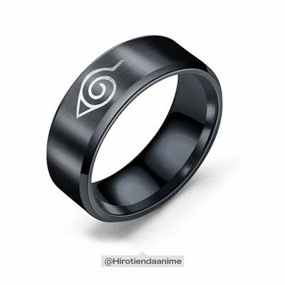 Anillo Logo Konoha Negro Naruto