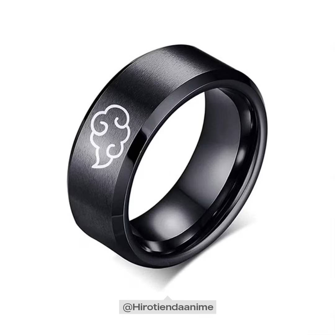 Anillo Nube Akatsuki Negro Naruto
