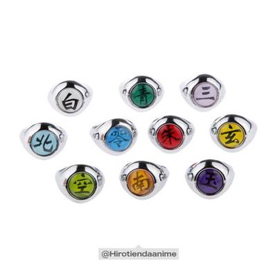 Set De Anillos Akatsuki Naruto