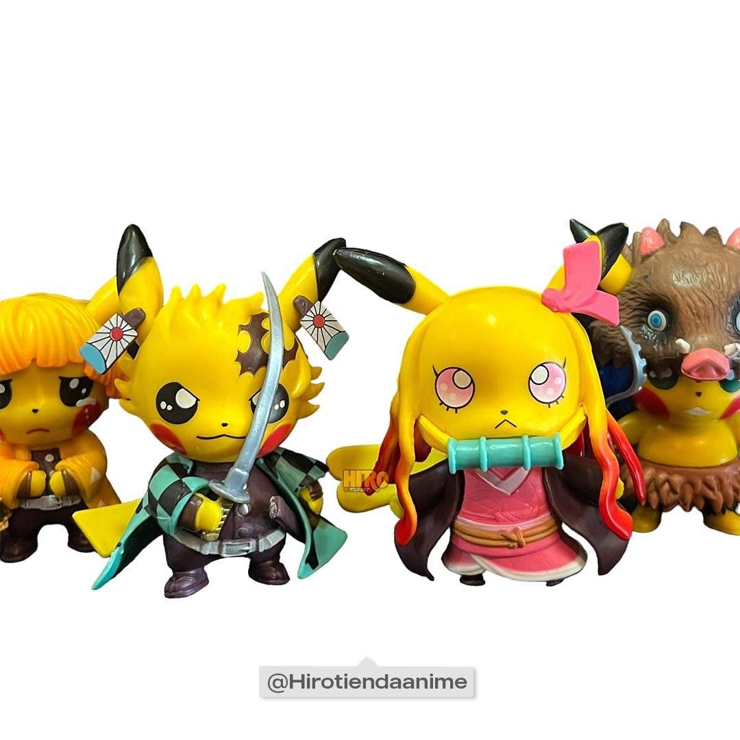 Figuras Chibis Pikachu X Kimetsu No Yaiba
