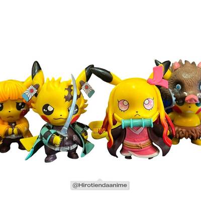 Figuras Chibis Pikachu X Kimetsu No Yaiba