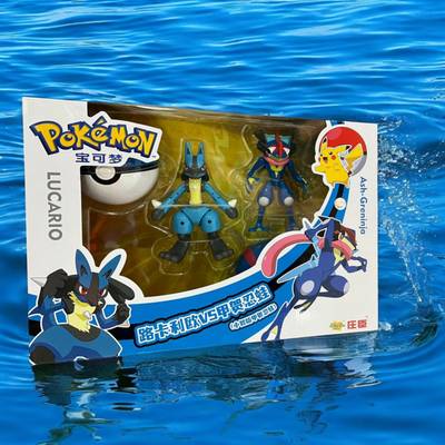 Figura de acción articula Lucario VS Greninja - Pokémon