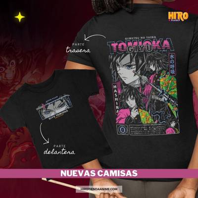 Camisa Kimetsu no Yaiba Doble Estampado Mod.1