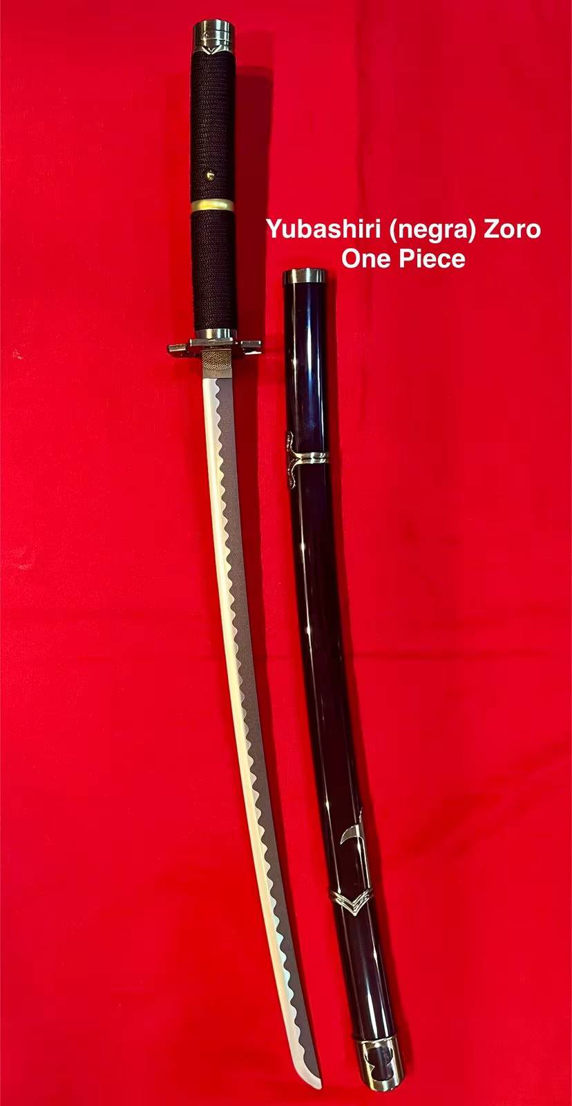 Katana Yubashiri Negra Zoro Cosplay-One Piece