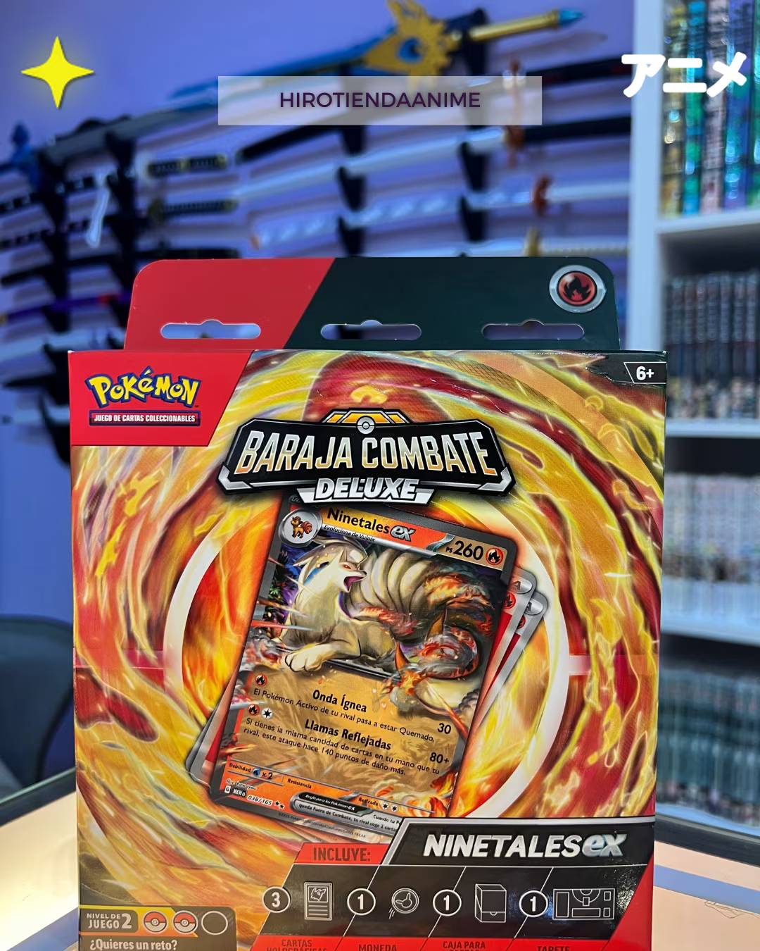 Baraja Combate Deluxe Pokémon TCG: Ninetales EX