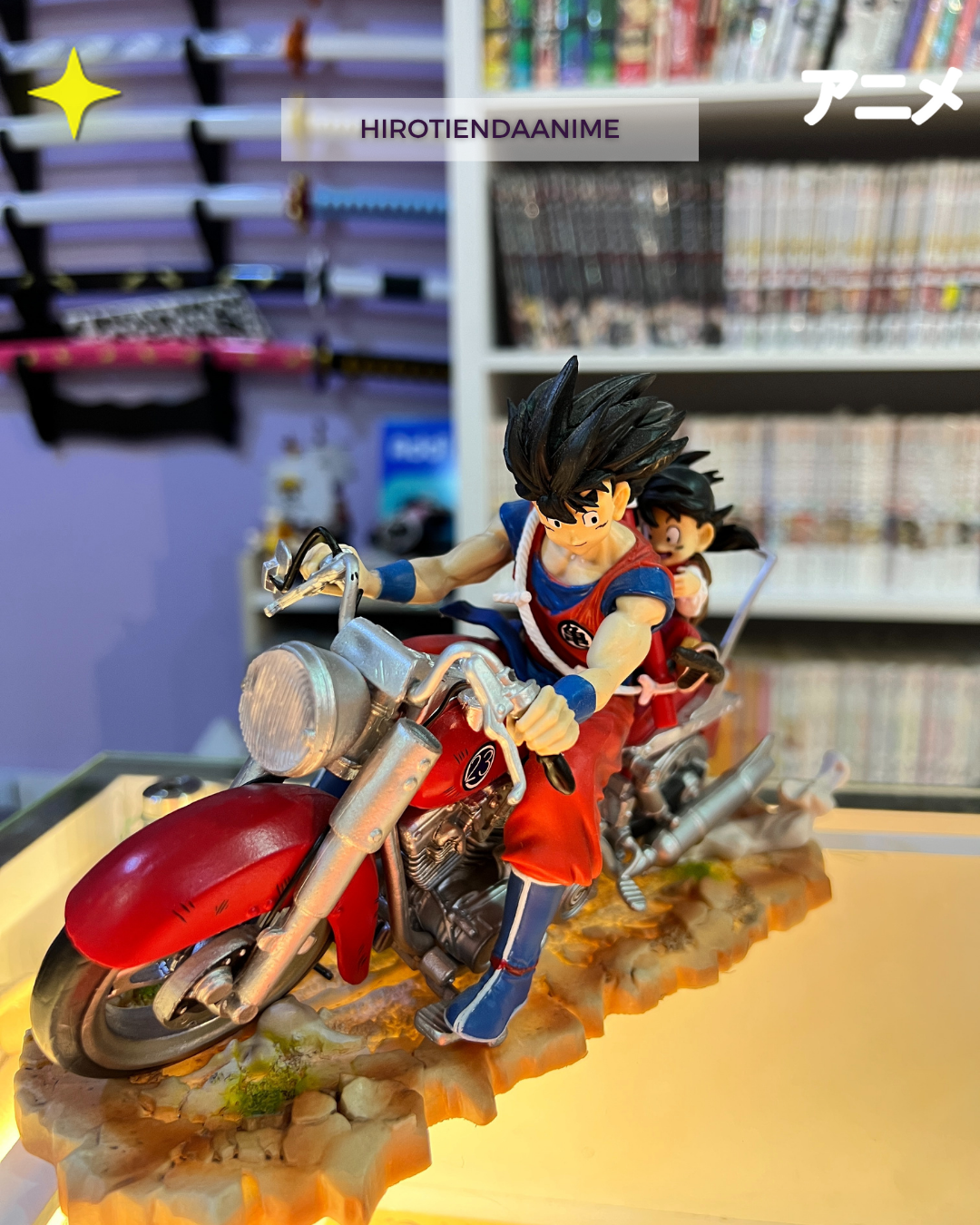 Figura Goku en Moto - Dragon Ball