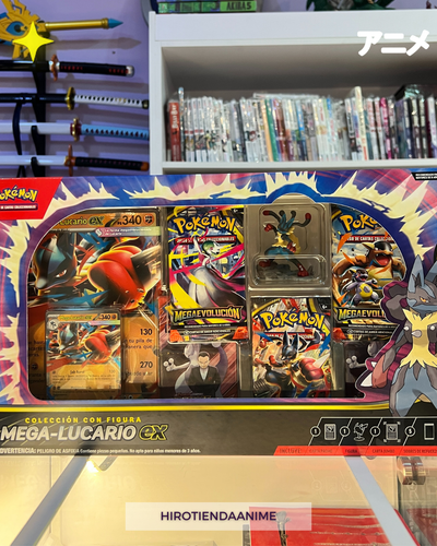 Colección Pokémon TCG: Mega-Lucario EX con Figura 💥