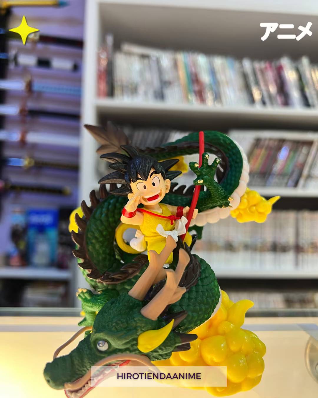 Figura Goku Niño y Shenlong-Dragon Ball