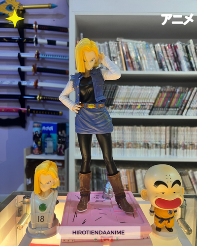 Figura Androide 18 y Krillin-Dragon Ball Z