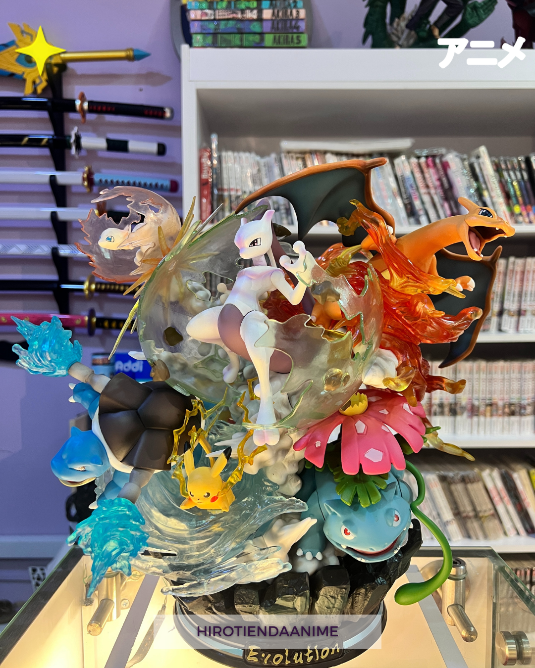 Figura Pokémon: Evolución Legendaria-Estatua Diorama de Colección