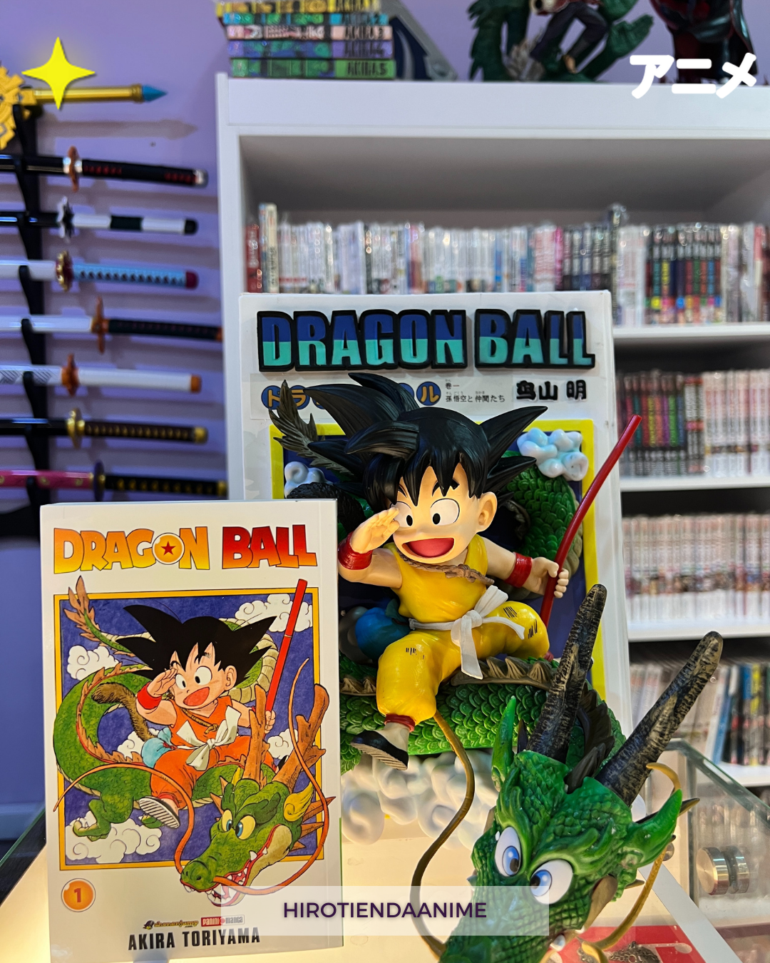 Combo Figura Goku en Shenron + Manga Dragon Ball
