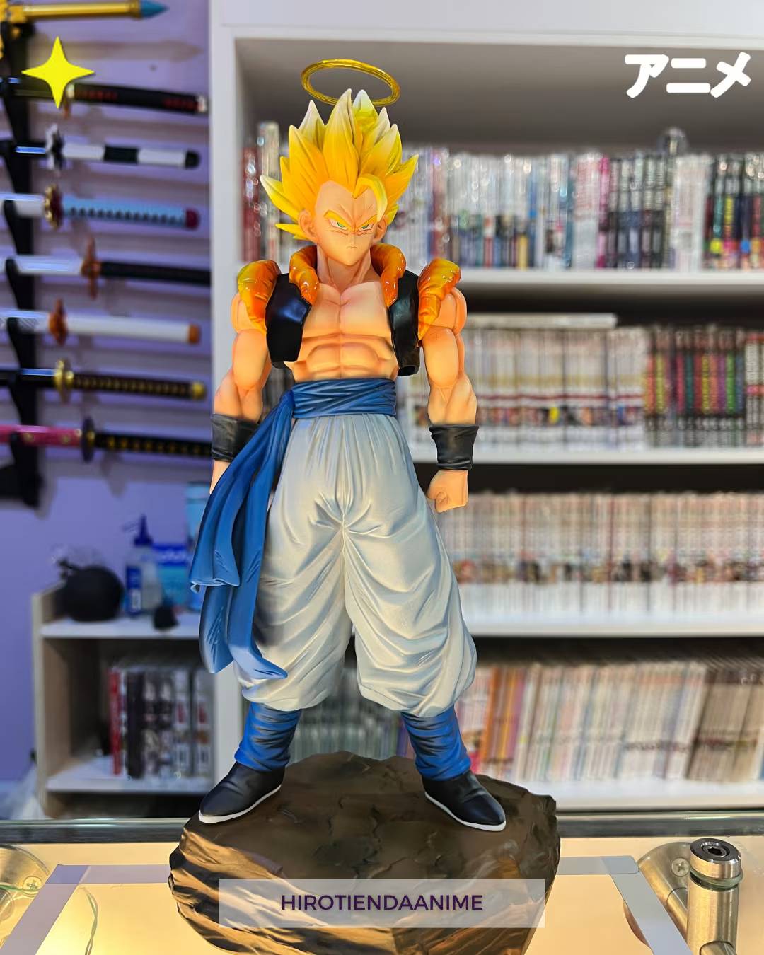 Figura Gogeta Super Saiyan con Halo – Dragon Ball Z ✨🐉