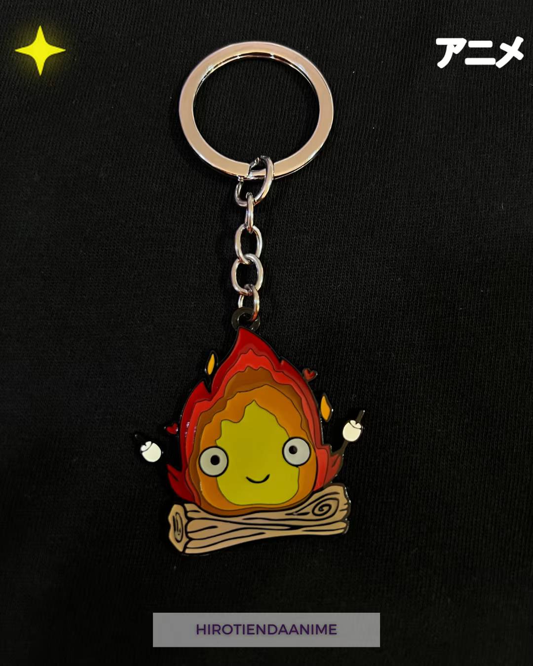 Llavero Metálico Calcifer - El Castillo Ambulante