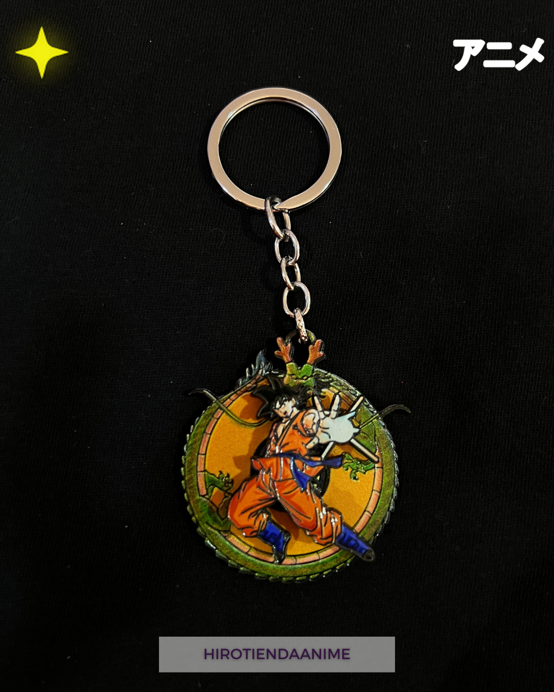 Llavero Spinner Goku Base x Shenlong