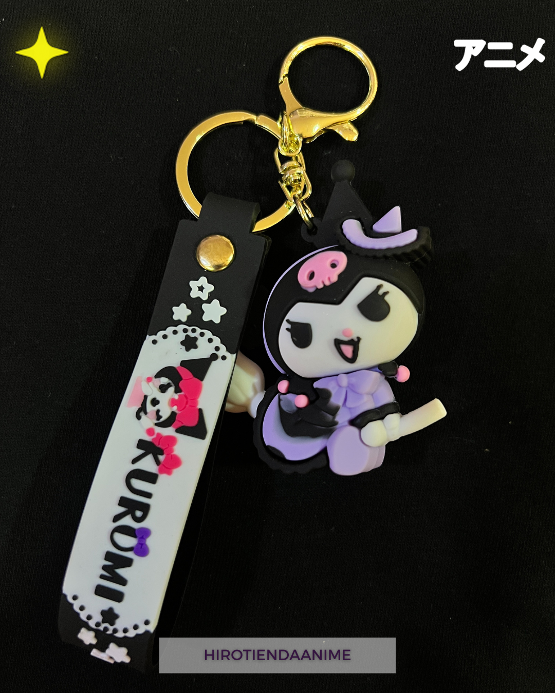 Llavero Goma Kuromi - Sanrio Edition