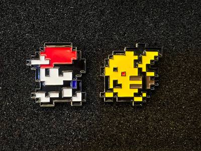 Pin Pokemon Duo Metalico Ash-Pikachu