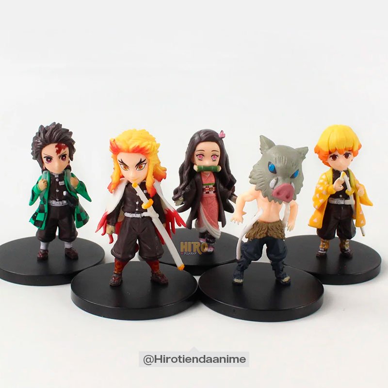 Set Figuras X 5 Miniatura Sentados PT Kimetsu no Yaiba Anime