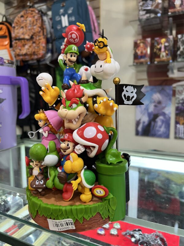 figura de mario bros bowser peach diorama