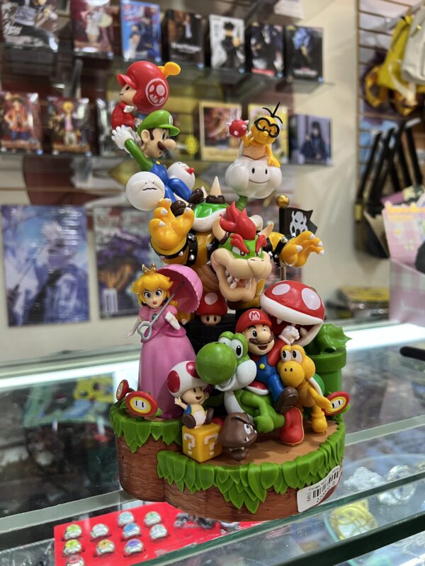 figura de mario bros bowser peach diorama