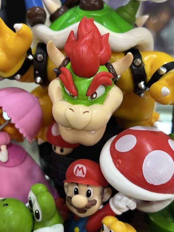 figura de mario bros bowser peach diorama