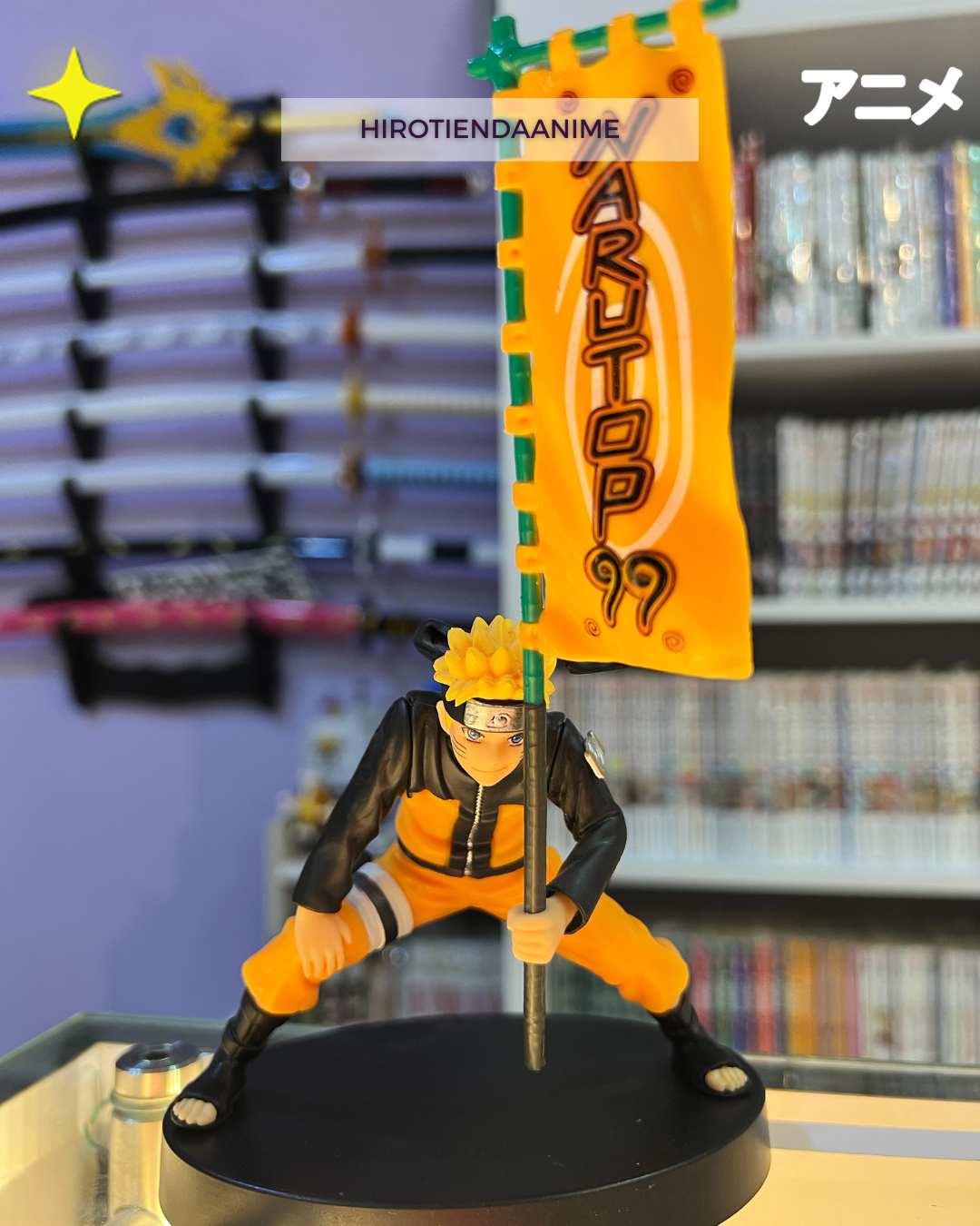 Figura Naruto con Bandera